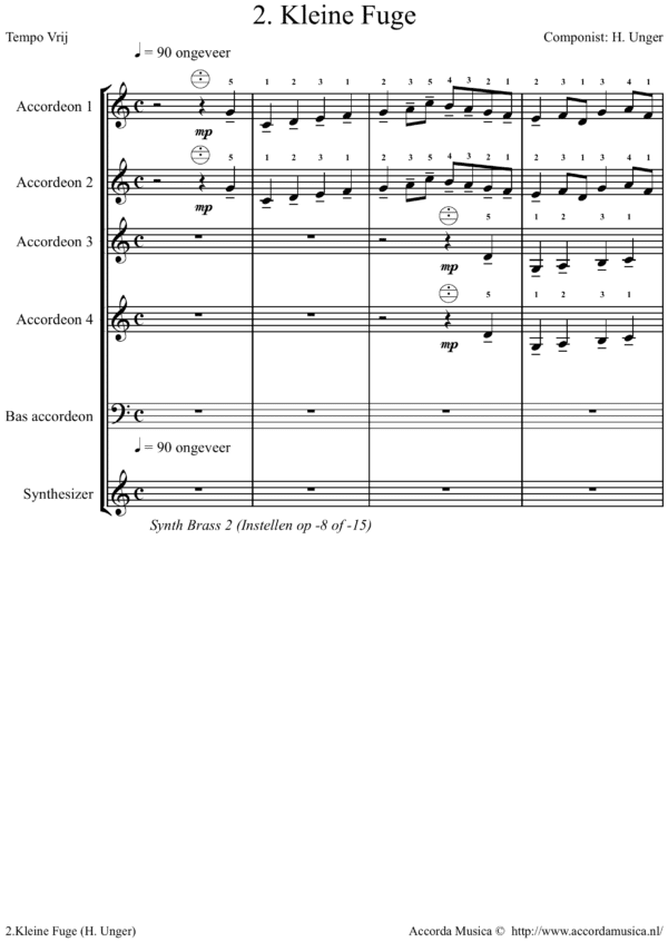 Kleine Fuge (Hermann Unger) - Afbeelding 2