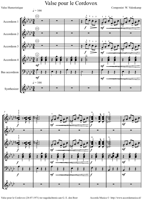 Valse pour le Cordovox (Orkest) - Afbeelding 2